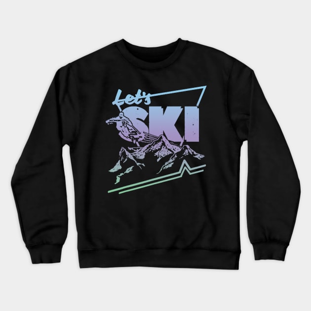 Retro Ski  - Vintage 80s 90s Ski Crewneck Sweatshirt by luckyboystudio